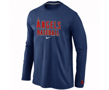 Los Angels of Anaheim Long Sleeve T-Shirt D.Blue