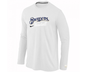 Milwaukee Brewers Long Sleeve T-Shirt White