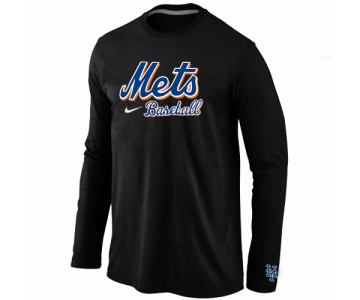 New York Mets Long Sleeve T-Shirt Black