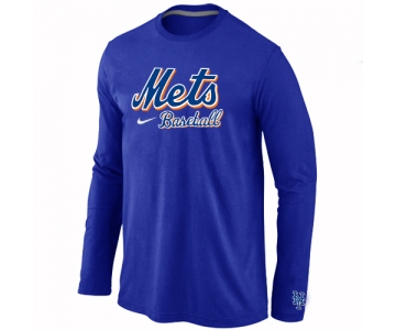 New York Mets Long Sleeve T-Shirt Blue