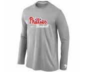 Philadelphia Phillies Long Sleeve T-Shirt Grey