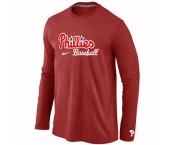 Philadelphia Phillies Long Sleeve T-Shirt RED