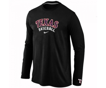 Texas Rangers  Long Sleeve T-Shirt Black