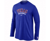 Texas Rangers  Long Sleeve T-Shirt Blue