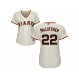 Women San Francisco Giants #22 Andrew McCutchen Cream Home Stitched MLB Jersey