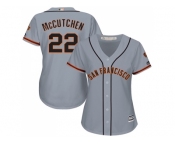 Women San Francisco Giants #22 Andrew McCutchen Grey Road Stitched MLB Jersey