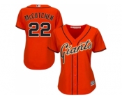 Women San Francisco Giants #22 Andrew McCutchen Orange Alternate Stitched MLB Jersey