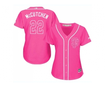 Women San Francisco Giants #22 Andrew McCutchen Pink Fashion Stitched MLB Jersey