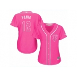 Women's Majestic San Francisco Giants #12 Joe Panik Replica Pink Fashion Cool Base MLB Jersey