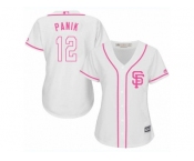 Women's Majestic San Francisco Giants #12 Joe Panik Replica White Fashion Cool Base MLB Jersey