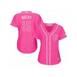 Women's Majestic San Francisco Giants #15 Bruce Bochy Replica Pink Fashion Cool Base MLB Jersey