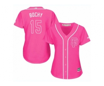 Women's Majestic San Francisco Giants #15 Bruce Bochy Replica Pink Fashion Cool Base MLB Jersey