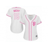 Women's Majestic San Francisco Giants #15 Bruce Bochy Replica White Fashion Cool Base MLB Jersey