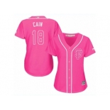 Women's Majestic San Francisco Giants #18 Matt Cain Replica Pink Fashion Cool Base MLB Jersey