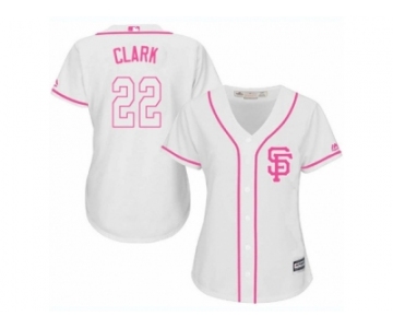 Women's Majestic San Francisco Giants #22 Will Clark Replica White Fashion Cool Base MLB Jersey