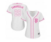 Women's Majestic San Francisco Giants #29 Jeff Samardzija Replica White Fashion Cool Base MLB Jersey