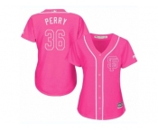 Women's Majestic San Francisco Giants #36 Gaylord Perry Authentic Pink Fashion Cool Base MLB Jersey