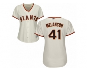 Women's Majestic San Francisco Giants #41 Mark Melancon Authentic Cream Home Cool Base MLB Jersey