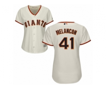 Women's Majestic San Francisco Giants #41 Mark Melancon Authentic Cream Home Cool Base MLB Jersey