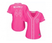 Women's Majestic San Francisco Giants #44 Willie McCovey Replica Pink Fashion Cool Base MLB Jersey