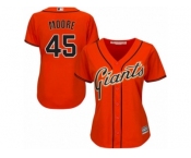 Women's Majestic San Francisco Giants #45 Matt Moore Authentic Orange Alternate Cool Base MLB Jersey