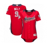 Women's Majestic San Francisco Giants #9 Brandon Belt Game Red National League 2018 MLB All-Star MLB Jersey