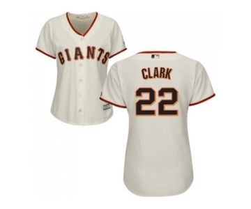 Women's San Francisco Giants #22 Will Clark Cream Home Stitched MLB Jersey