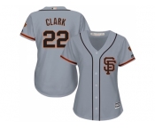 Women's San Francisco Giants #22 Will Clark Grey Road 2 Stitched MLB Jersey