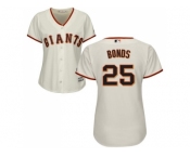 Women's San Francisco Giants #25 Barry Bonds Cream Home Stitched MLB Jersey