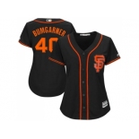 Women's San Francisco Giants #40 Madison Bumgarner Black Alternate Stitched MLB Jersey