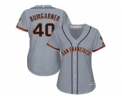 Women's San Francisco Giants #40 Madison Bumgarner Grey Road Stitched MLB Jersey