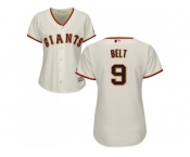 Women's San Francisco Giants #9 Brandon Belt Cream Home Stitched MLB Jersey