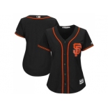 Women's San Francisco Giants Blank Black Alternate Stitched MLB Jersey