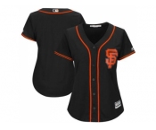 Women's San Francisco Giants Blank Black Alternate Stitched MLB Jersey