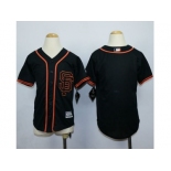 Youth MLB San Francisco Giants Blank Black Alternate Stitched Jerseys