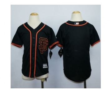 Youth MLB San Francisco Giants Blank Black Alternate Stitched Jerseys