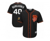 Youth Majestic San Francisco Giants #40 Madison Bumgarner Authentic Black 2017 Spring Training Cool Base MLB Jersey