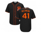 Youth Majestic San Francisco Giants #41 Mark Melancon Replica Black Alternate Cool Base MLB Jersey