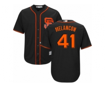 Youth Majestic San Francisco Giants #41 Mark Melancon Replica Black Alternate Cool Base MLB Jersey