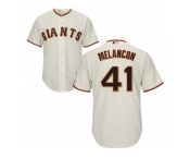 Youth Majestic San Francisco Giants #41 Mark Melancon Replica Cream Home Cool Base MLB Jersey