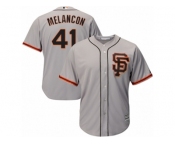 Youth Majestic San Francisco Giants #41 Mark Melancon Replica Grey Road 2 Cool Base MLB Jersey