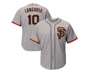 Youth San Francisco Giants #10 Evan Longoria Grey Road 2 Cool Base Stitched Baseball Jersey