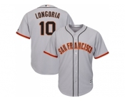 Youth San Francisco Giants #10 Evan Longoria Grey Road Cool Base Stitched Baseball Jersey