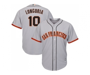 Youth San Francisco Giants #10 Evan Longoria Grey Road Cool Base Stitched Baseball Jersey