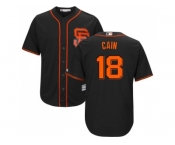 Youth San Francisco Giants #18 Matt Cain Black Alternate Cool Base Stitched MLB Jersey