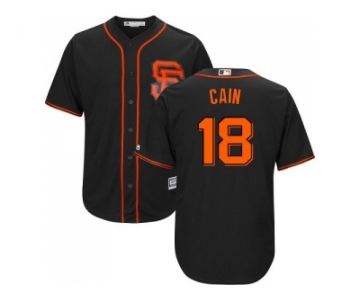 Youth San Francisco Giants #18 Matt Cain Black Alternate Cool Base Stitched MLB Jersey