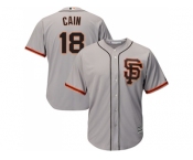 Youth San Francisco Giants #18 Matt Cain Grey Road 2 Cool Base Stitched MLB Jersey