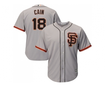 Youth San Francisco Giants #18 Matt Cain Grey Road 2 Cool Base Stitched MLB Jersey