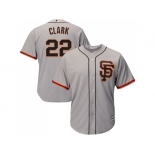 Youth San Francisco Giants #22 Will Clark Grey Road 2 Cool Base Stitched MLB Jersey