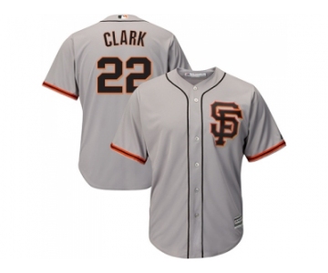 Youth San Francisco Giants #22 Will Clark Grey Road 2 Cool Base Stitched MLB Jersey